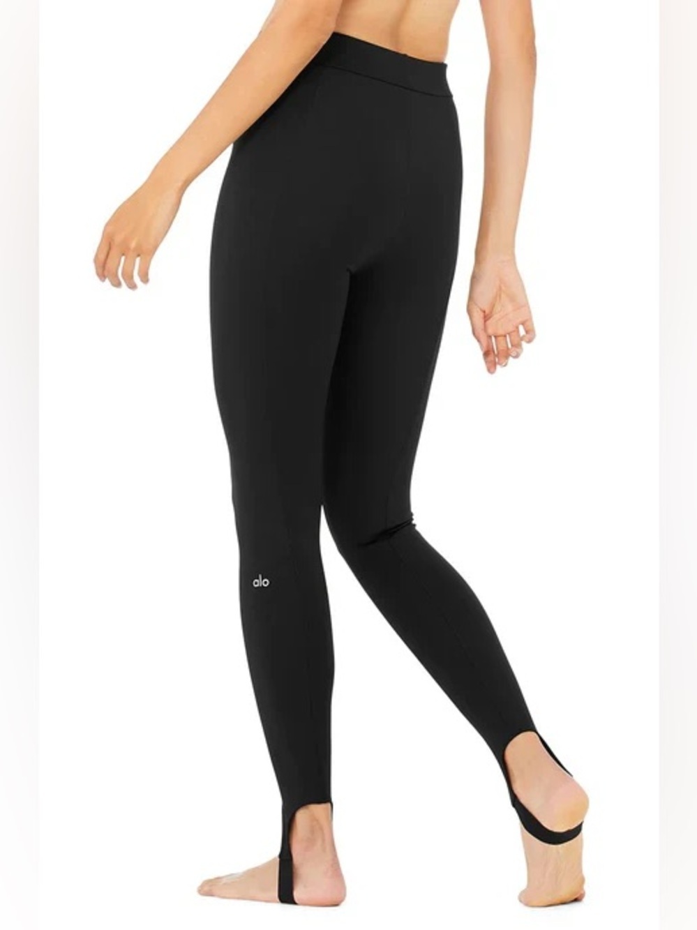 NWOT - ALO - Black High Waist Classic Stirrup Leggings. XS